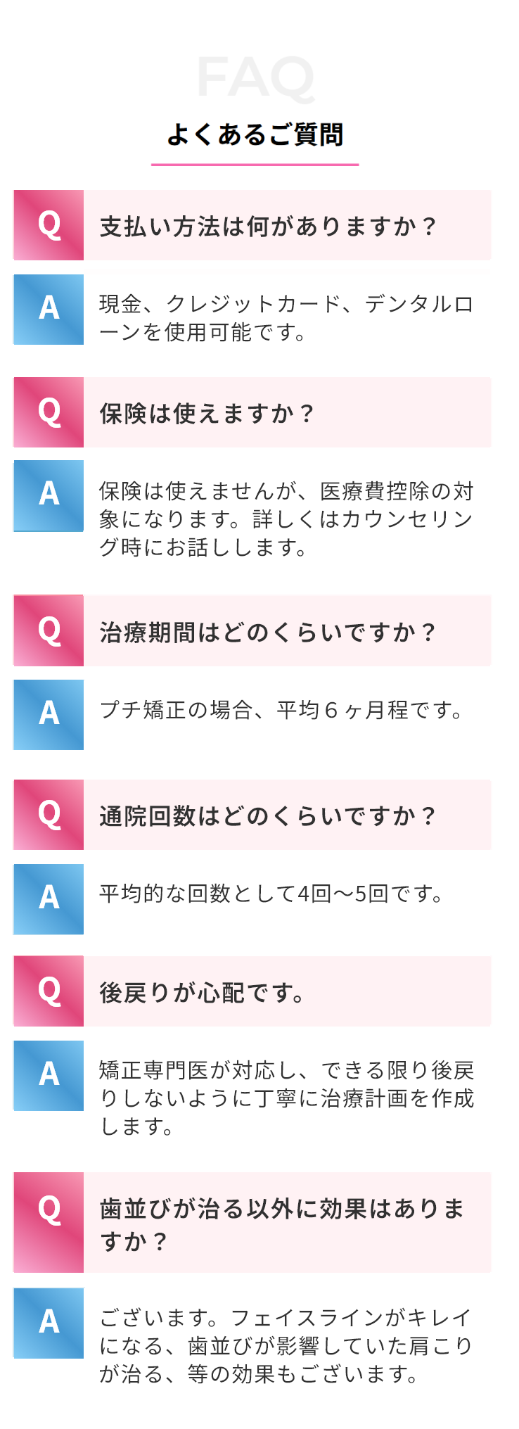 FAQ - よくあるご質問 | 新美歯科